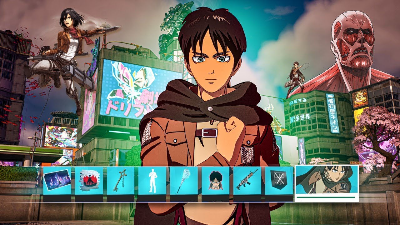 así conseguí a Eren Jaeger, Levi y Mikasa en Fortnite!