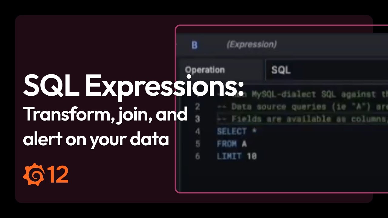 SQL Expressions Demo: Smarter Data Transformations in Grafana | Private Preview | Grafana 12
