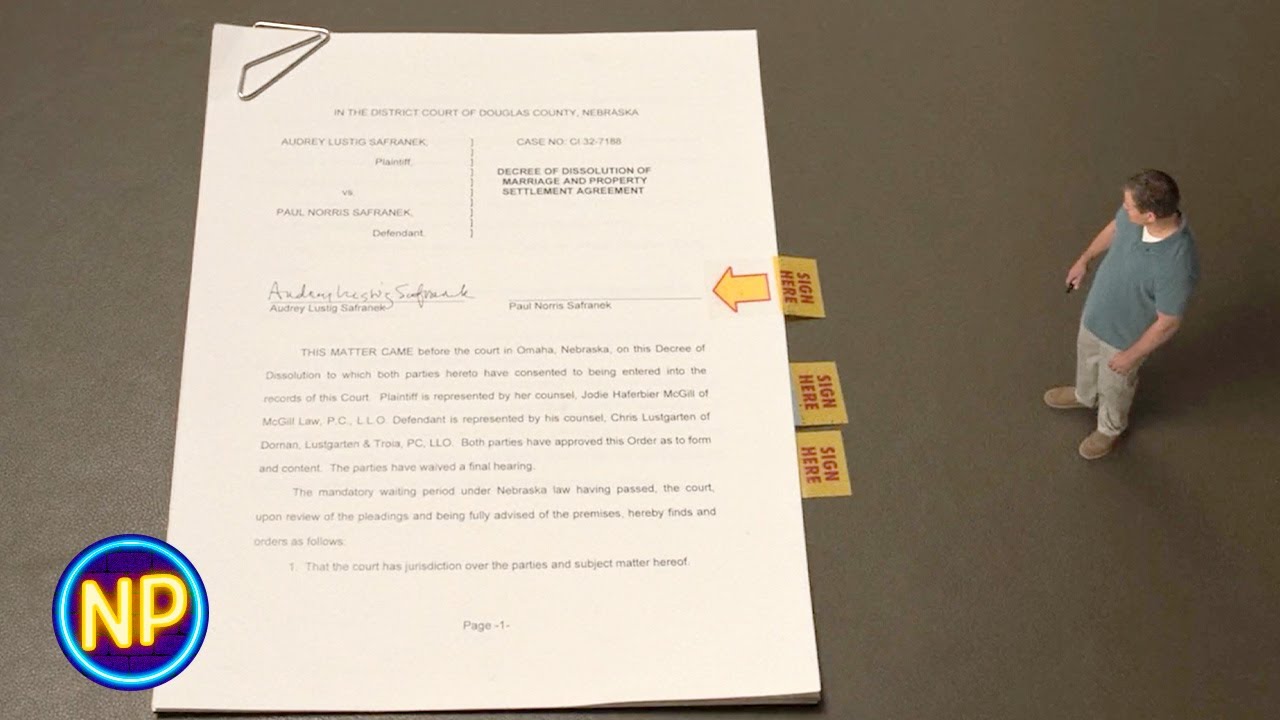 Signing Giant Divorce Papers | Downsizing