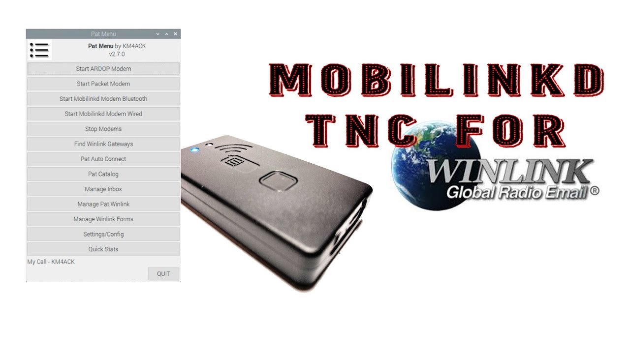 Moblinkd with Pat Winlink Raspberry Pi