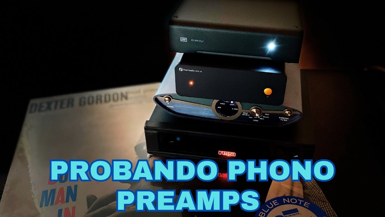 Phono preamps económicos: Schiit Mani 2, Fosi X5, Rega MC Mk 4, iFi Zen Phono 3.