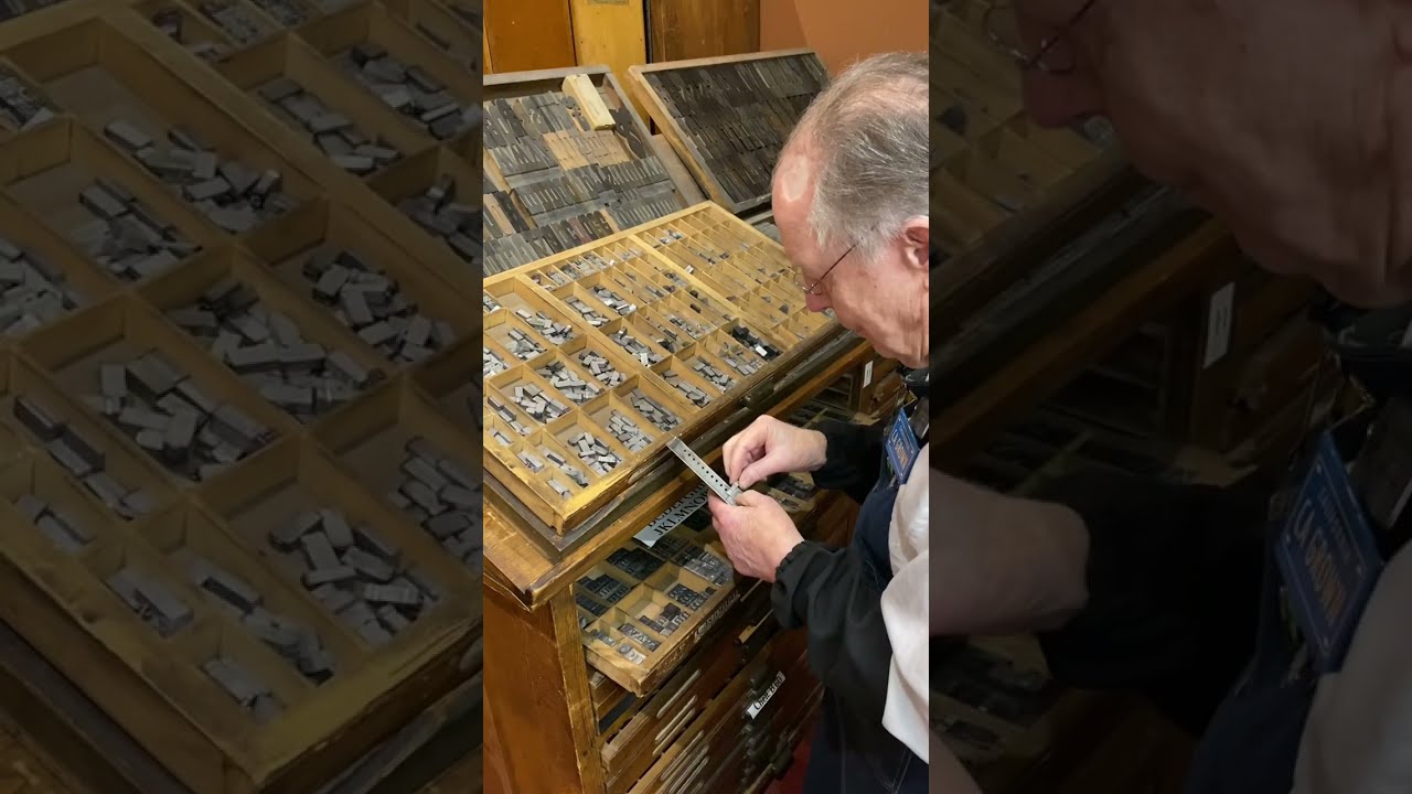 Typesetting a phrase & showing the full letterpress printing process for World Typing Day -January 8