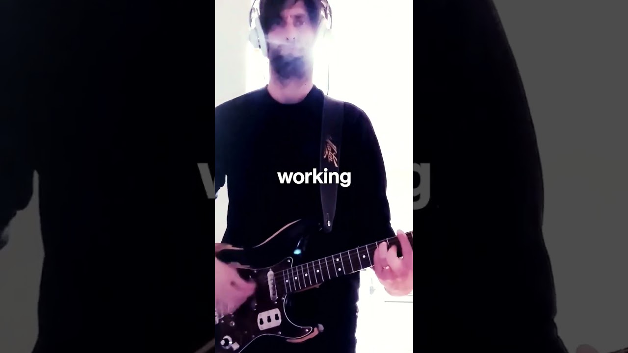 tracking rock guitar for new album... it's all in the process