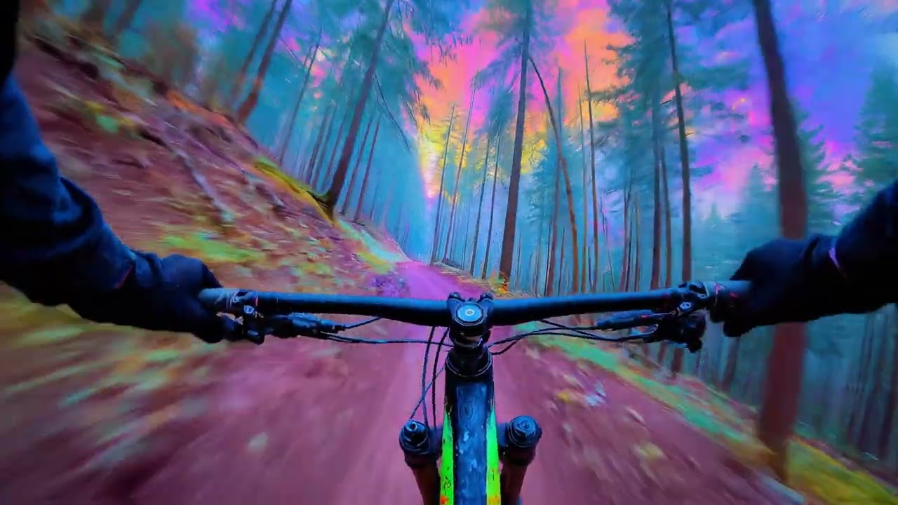 Psytrance велосипедная поездка POV 🚴‍♂️ Триповое путешествие через сюрреалистические миры