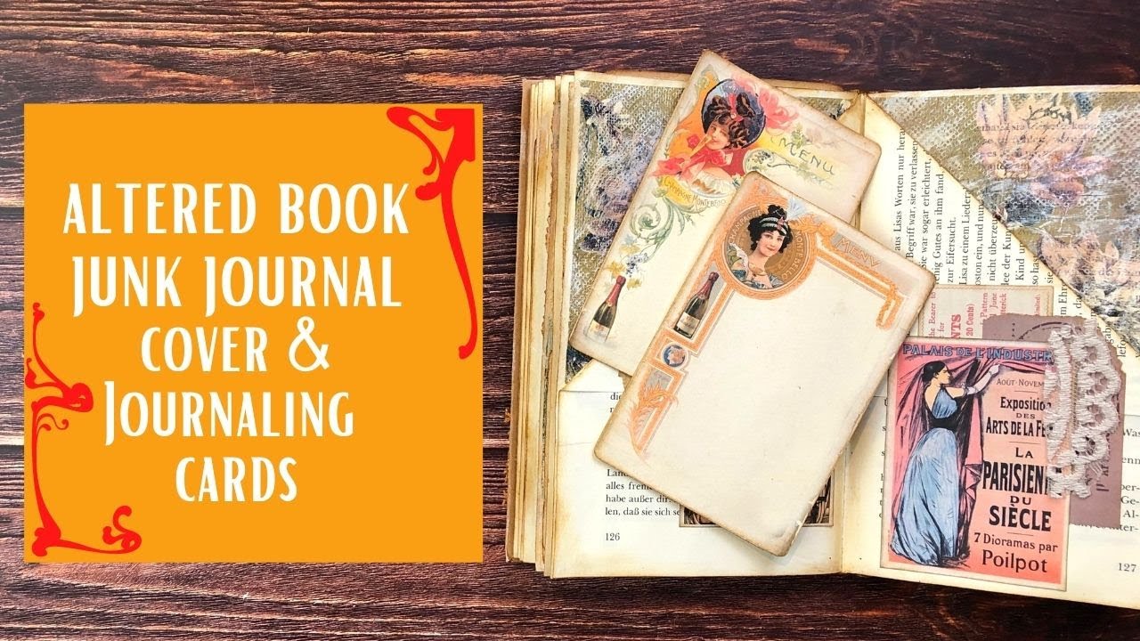 Guide to Making an Altered Book Junk Journal/Part 7 - The Cover/Making  Journaling  Cards