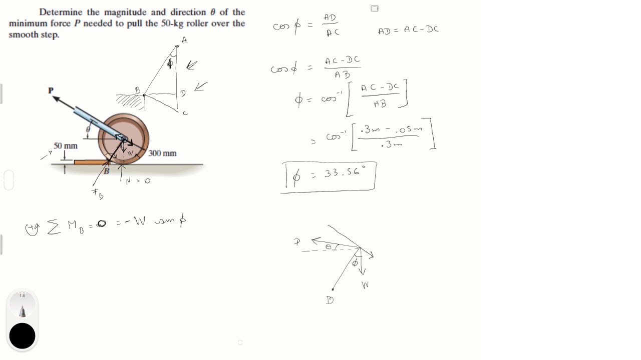 Determine the magnitude and direction u of P