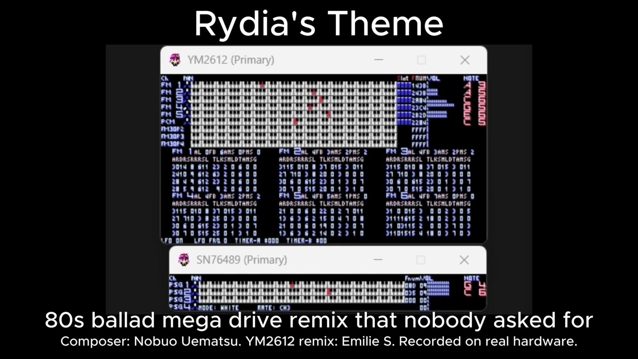 Rydia's Theme - 80s ballad #megadrive remix that nobody asked for ( #realhardware #16bitmusic )