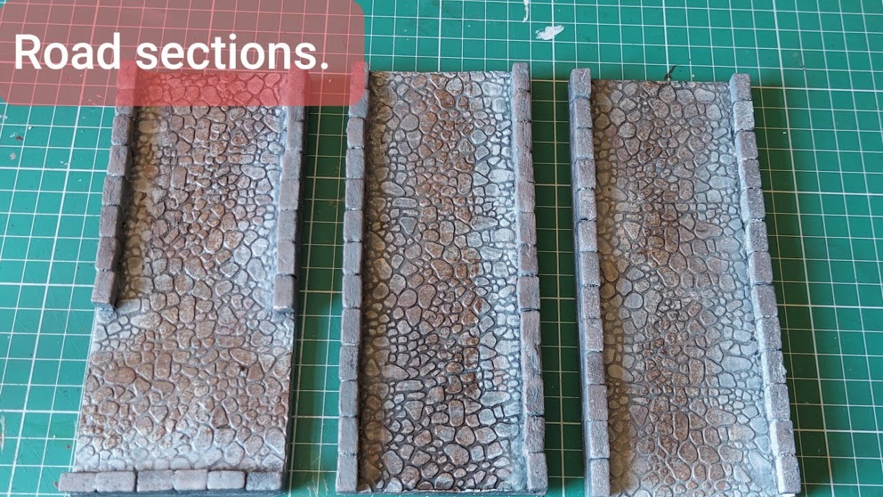 How to build cheap and easy road sections for warhammer, d&d & frostgrave.