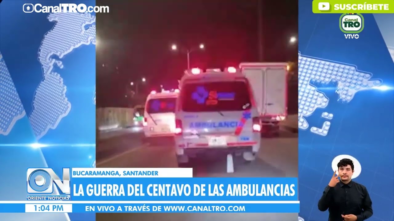 Así se vive la 'Guerra del centavo' de las ambulancias en Bucaramanga