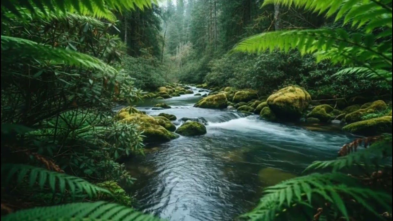 Peaceful Jungle River & Gentle Birds | Nature Sounds for Relaxation & Deep Sleep