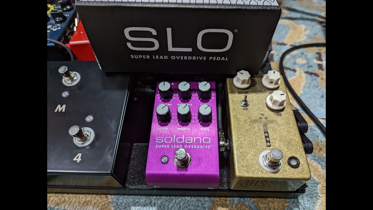 Педаль овердрайва Soldano Super Lead (SLO LTD, фиолетовая). Эта штука просто потрясающая! 🤘