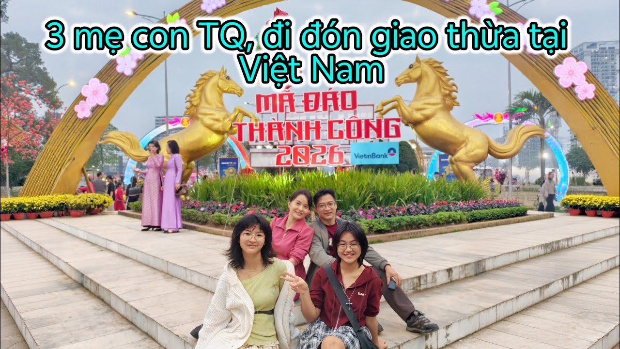 Đưa mẹ con TQ đi xem pháo hoa, đón giao thừa. [4K]