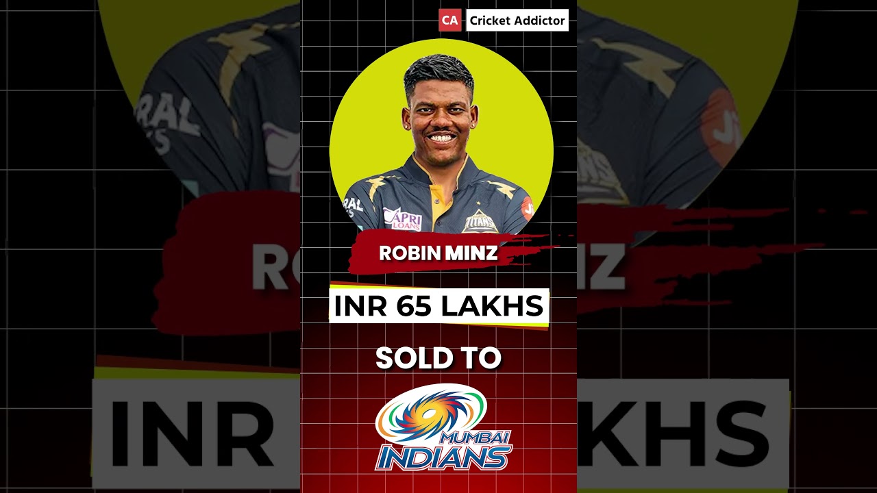 Ipl Mega Auction 2025: Robin Minz Joins Mumbai Indians for ₹65 Lakhs | IPL 2025 Auction Highlights