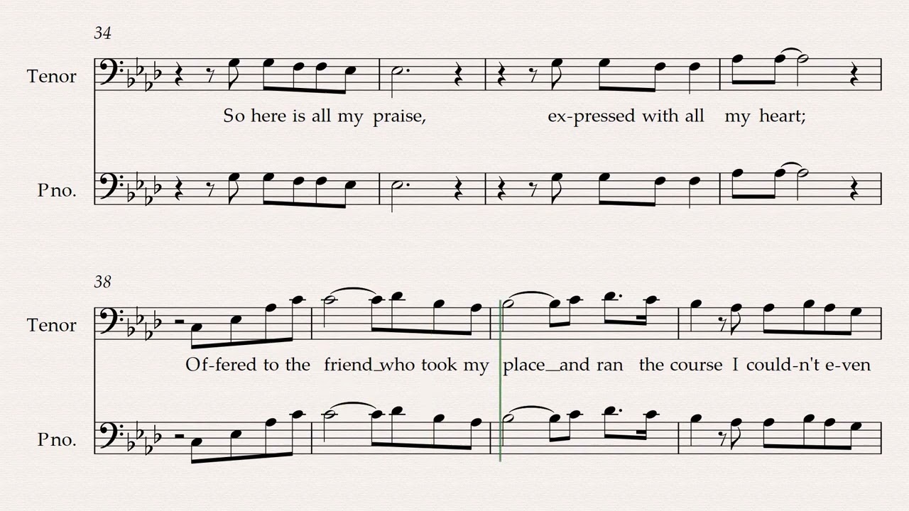 Were It Not For Grace with Grace Greater Than Our Sin I Tenor Part I Lyrics & Notes