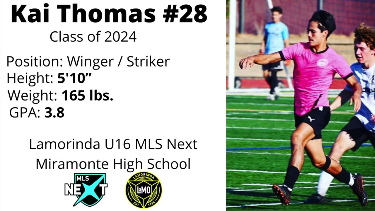 Kai Thomas (Class of 2024) - Recruiting Soccer Highlight Video - Winger/Striker