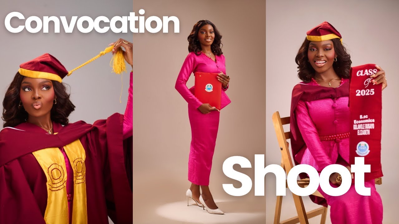 My convocation shoot , My outfit was oversized, late for makeup appointment and shoot 
