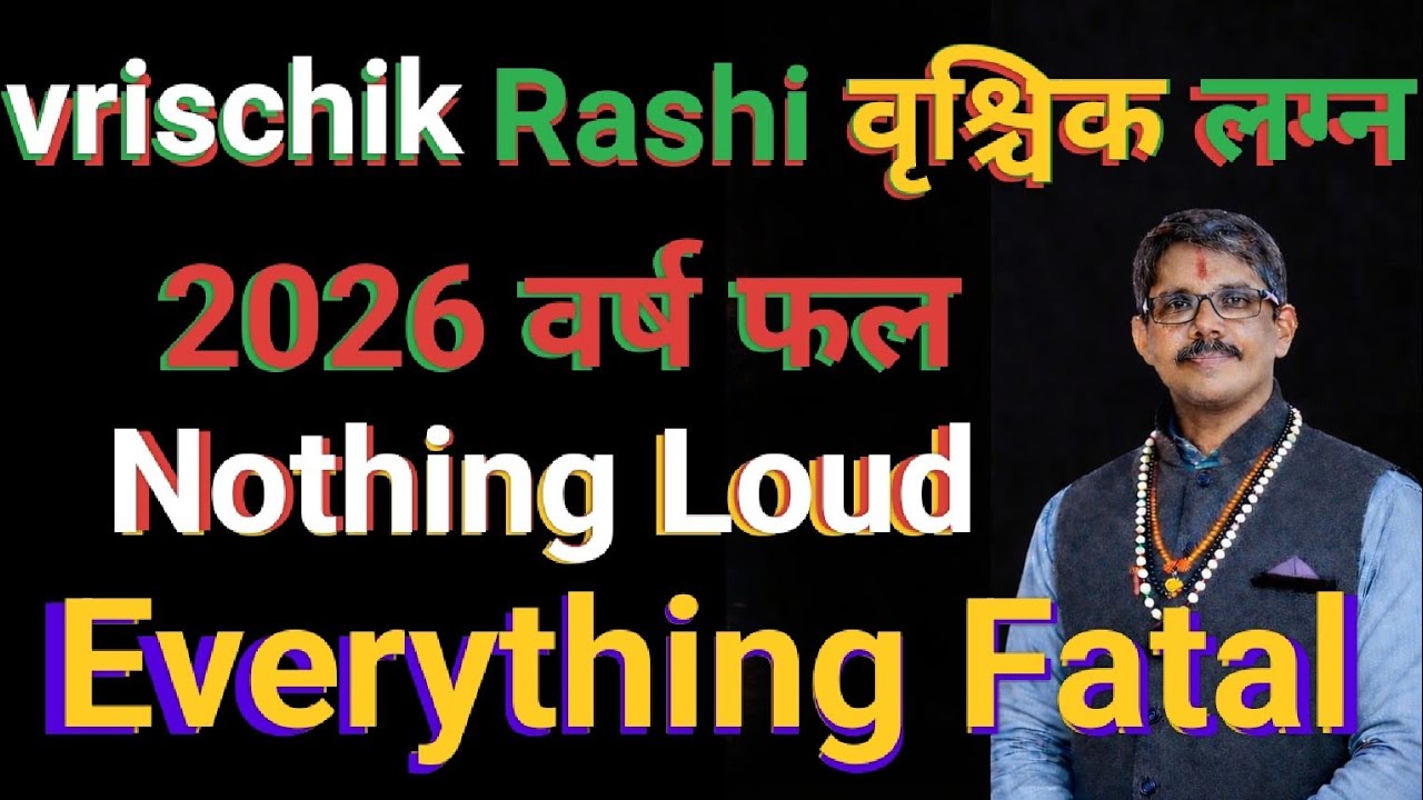 Vrischik Rashi वृश्चिक लग्न 2026 varsh fal। Nothing Loud Everything Fatel ।  