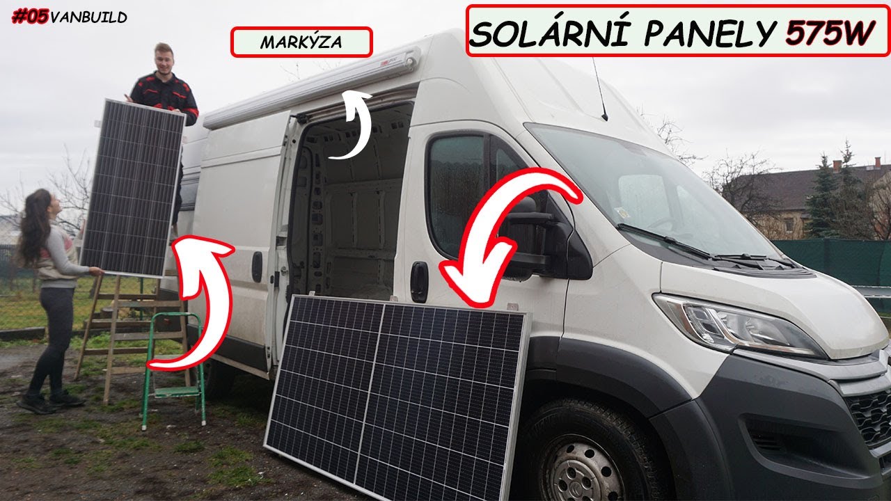 #05 MONTÁŽ SOLÁRNÍCH PANELŮ 575W & MARKÝZA FIAMMA F45S | L4H3 MAXI campervan | DIY Van Life Build