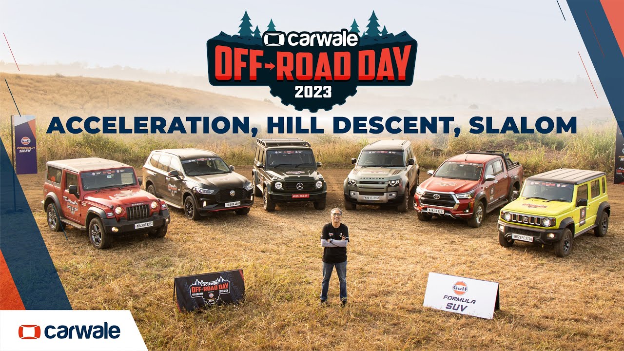 Thar vs Jimny, Gloster vs Hilux, Defender vs G-Class | CarWale Off-Road Day 2023 | Pt 1