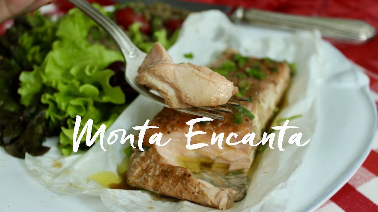 Salm&atilde;o do Chile no papillote com mel