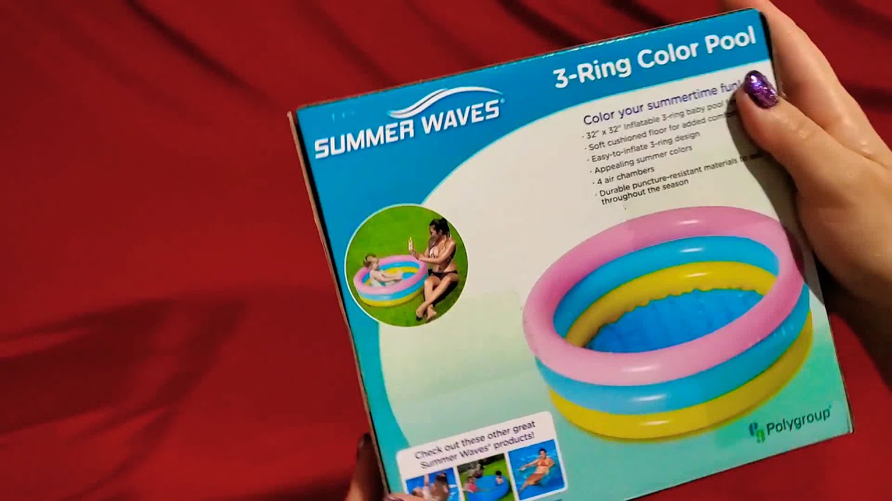 INFLATING 3-RING COLOR POOL!!!