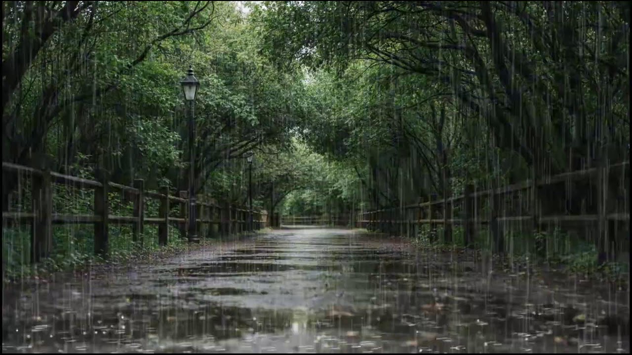 Relaxing Forest Rain at Dusk | Ambient Leaf and Rain Sounds to Help You Sleep Better Naturally