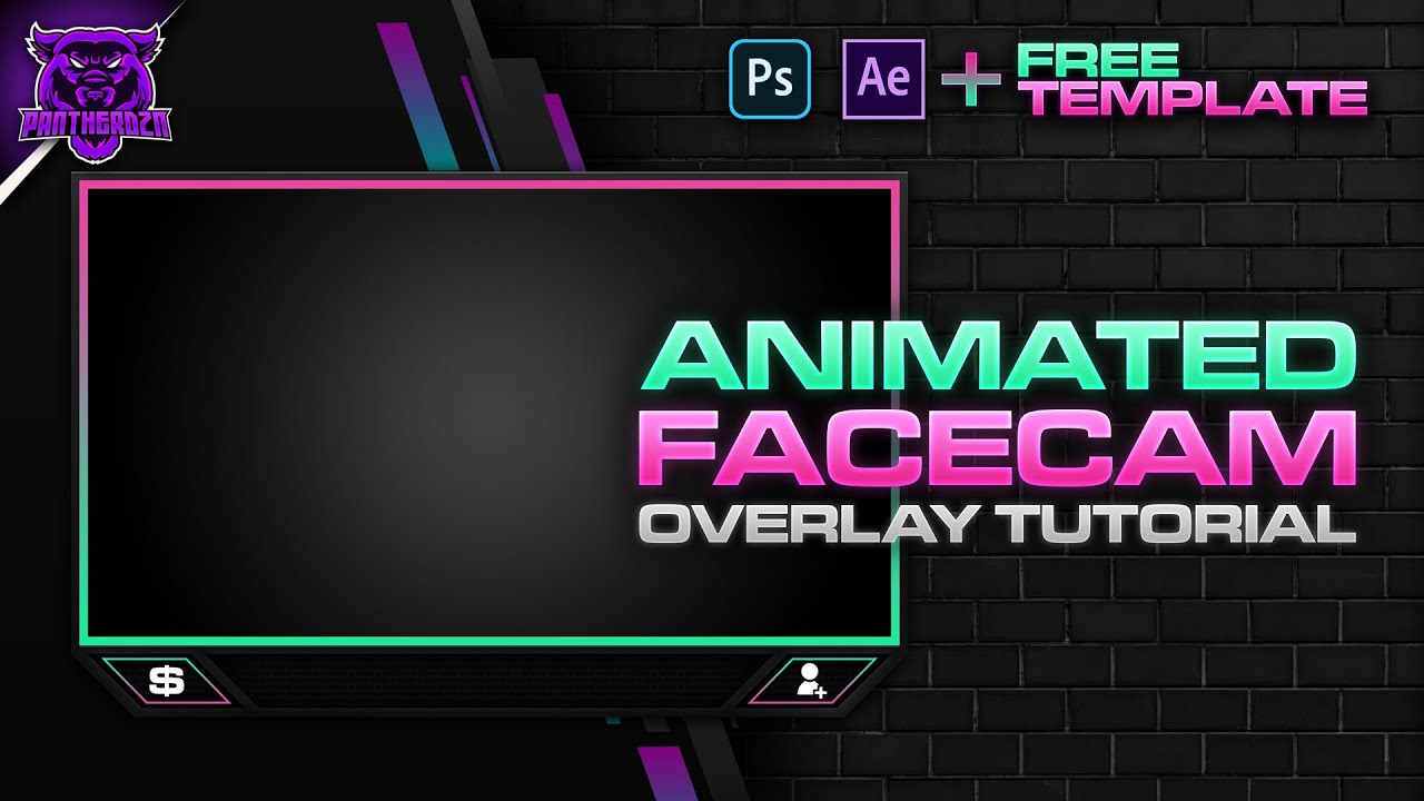 Full Animated Facecam Overlay Tutorial + Free PSD & AEP Template