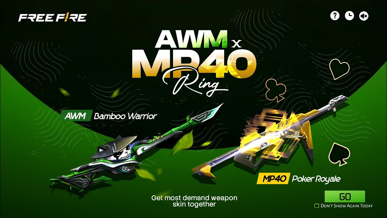 Bamboo Awm X Poker Mp40 Return Confirm Date || Free Fire New Event Bangladesh Server || FF New Event