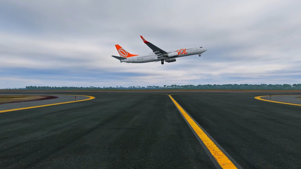 GOL B737-800 PR-GTA Takeoff Macapá Airport-SBMQ X-Plane 12