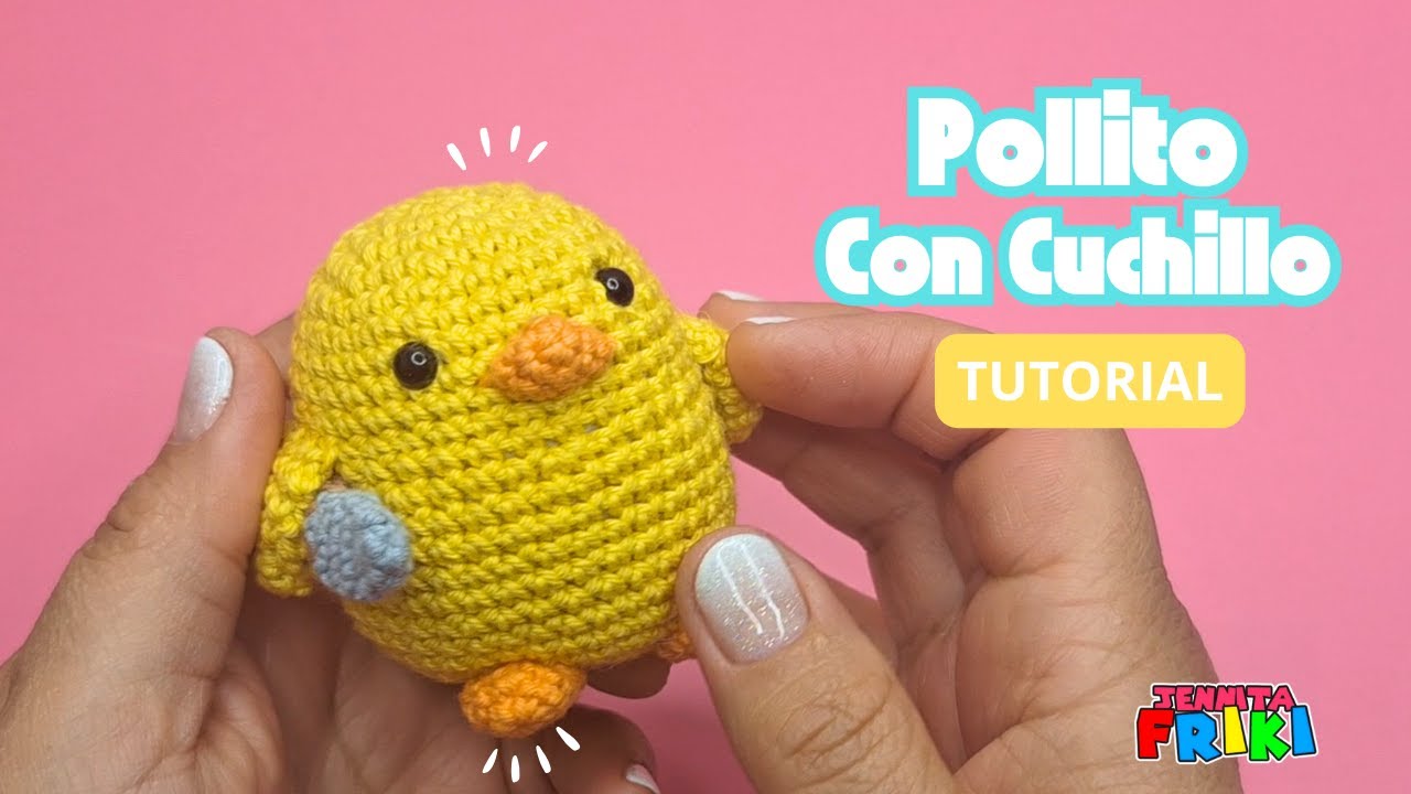 POLLITO CON CUCHILLO Meme -Amigurumi para mis Friki amigos Patrón en Video Español/Ingles