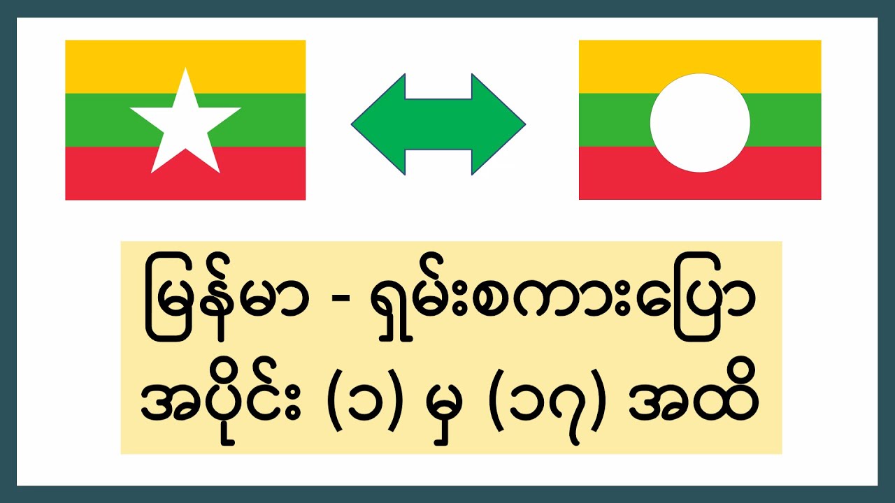 TAI/SHAN Speaking__ရှမ်းစကား‌‌ပြော၊ ရှမ်း-မြန်မာ နှစ်ဘာသာ၊ သင်ခန်းစာ (၁) မှ (၁၇) အထိ