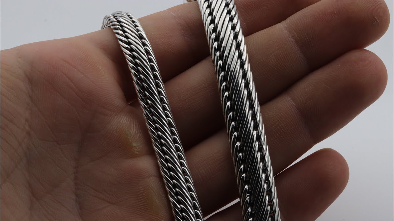 Gümüşten Kalın örgü “BALİ” Bileklik Yaptım. Bold braided cuff bracelet I dıd !