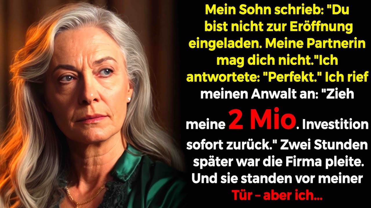 Mein Sohn schrieb „Du bist nicht zur Eröffnung eingeladen – meine Partnerin mag dich nicht “