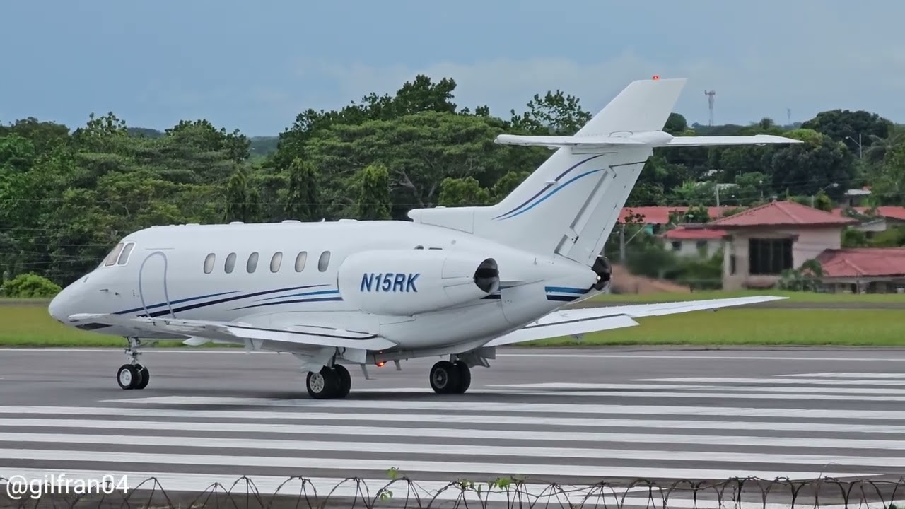 Hawker 800XP Takeoff at DAV airport(MPDA) 4K