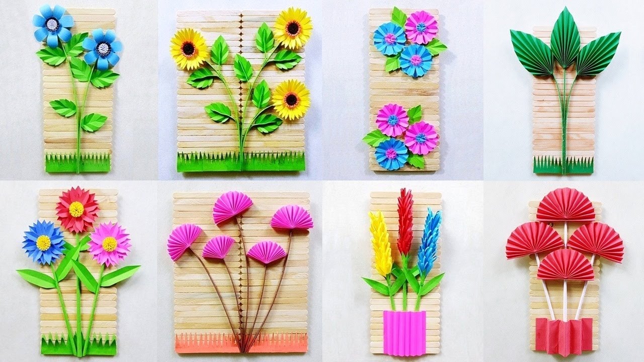 8 Ide Membuat Hiasan Dinding Keren Dari Kertas Origami dan Stik Es Krim