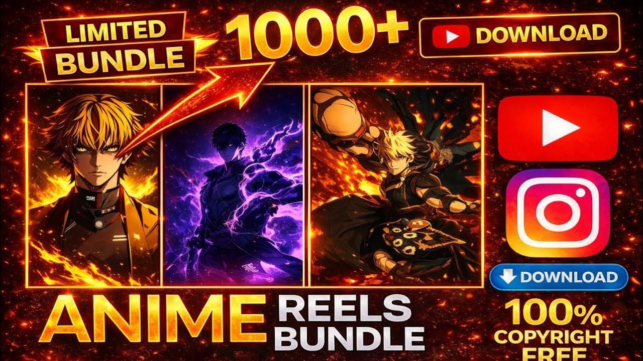 Viral Anime Edits Reels Bundle Pack For Free Download | Anime Reels Bundle Pack 
