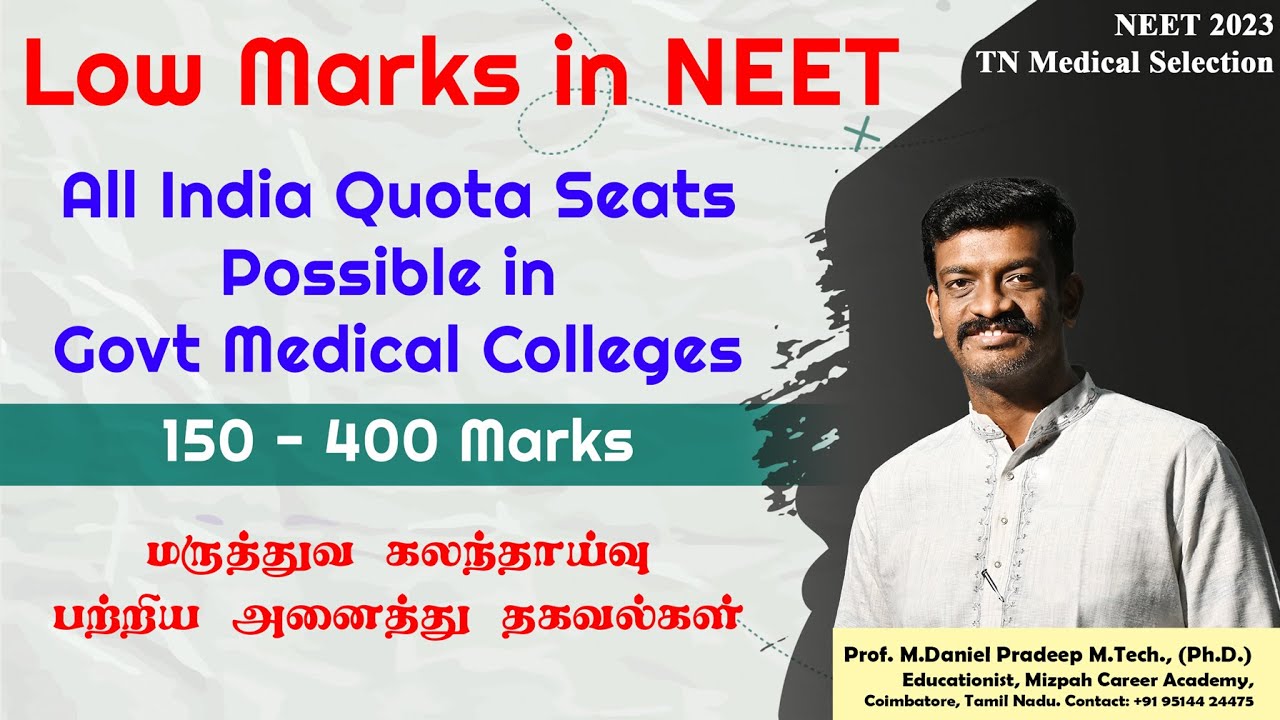 Government Medical Colleges with Low NEET Marks in All India Quota 2023 - Secrets Revealed