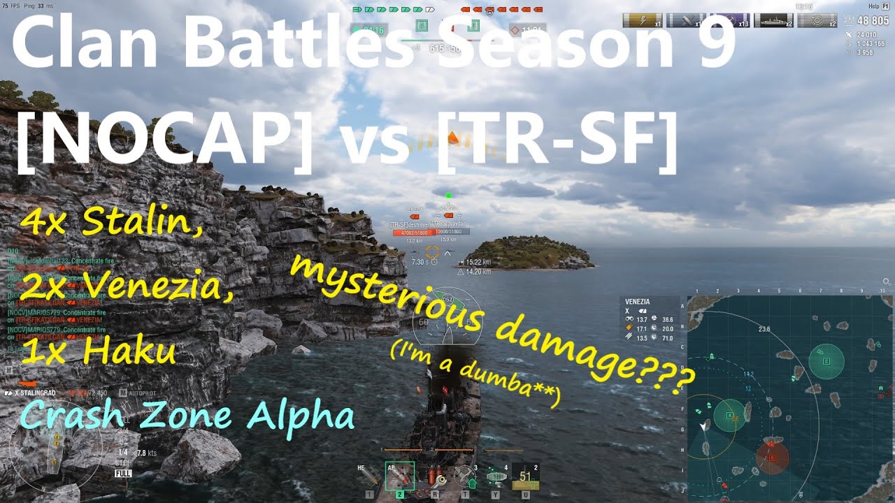 WoWs [NOCAP] vs [TR-SF] 4x Stalingrad on Crash Zone Alpha | Our Clan Battles Season 9