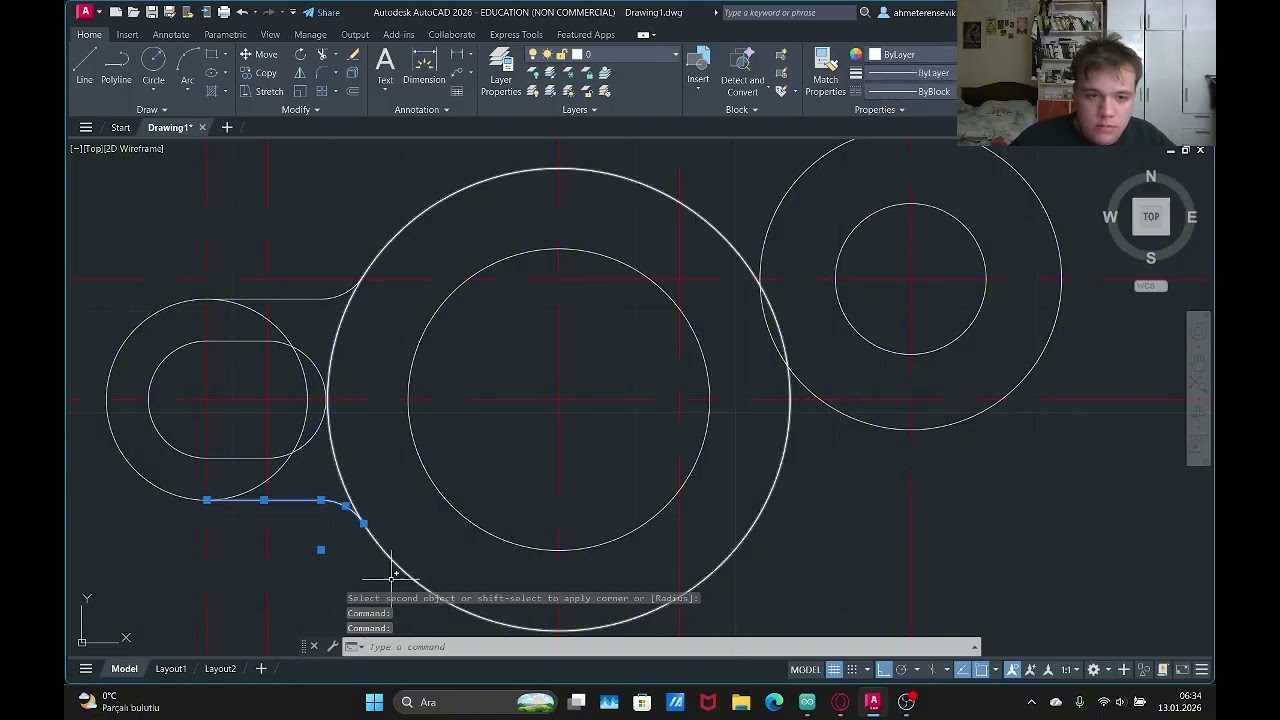 Ödev 2: Bitirme - AutoCad Çizimleri - 34 Çizim
