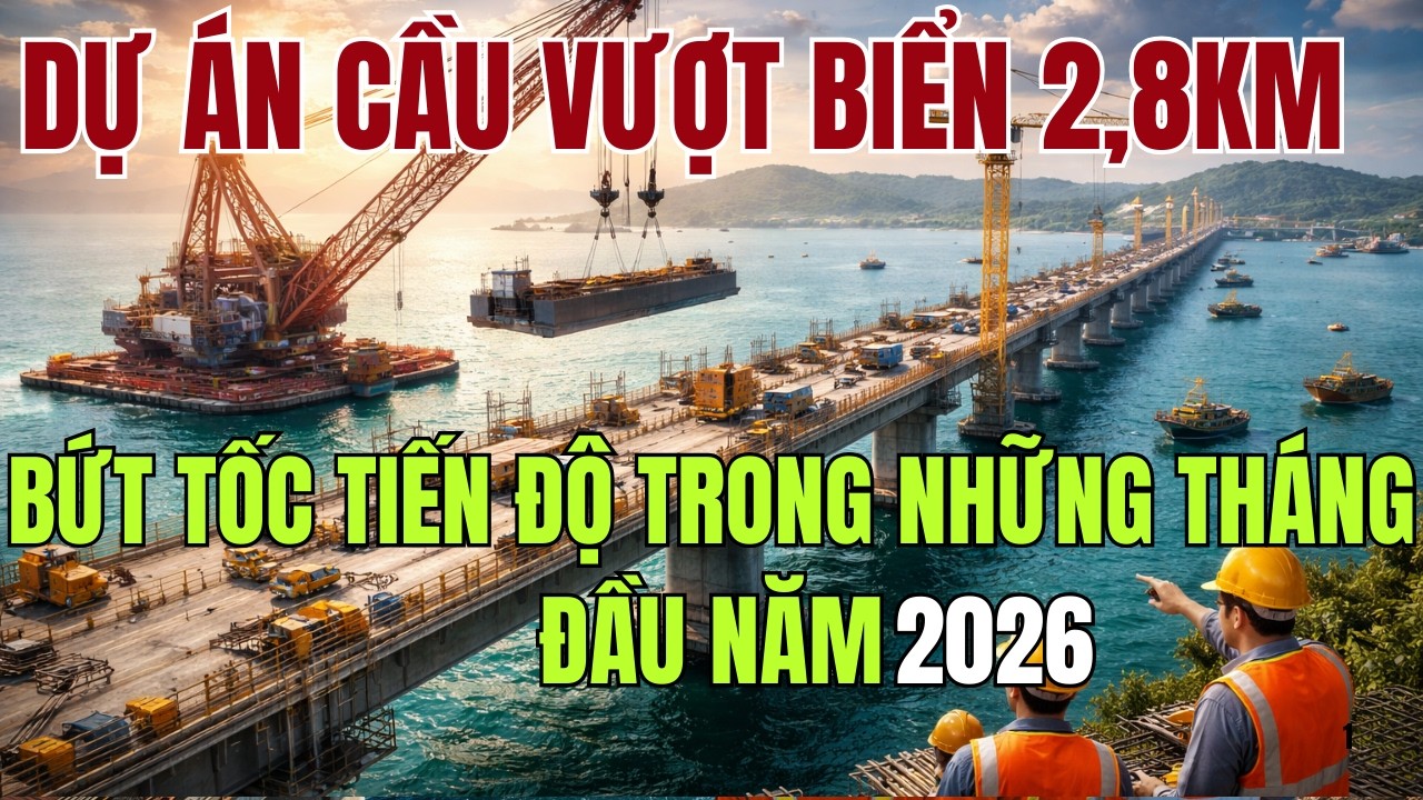 Dự Án Cầu Vượt Biển 2,8Km Bứt Tốc Tiến Độ Trong Những Tháng Đầu Năm 2026