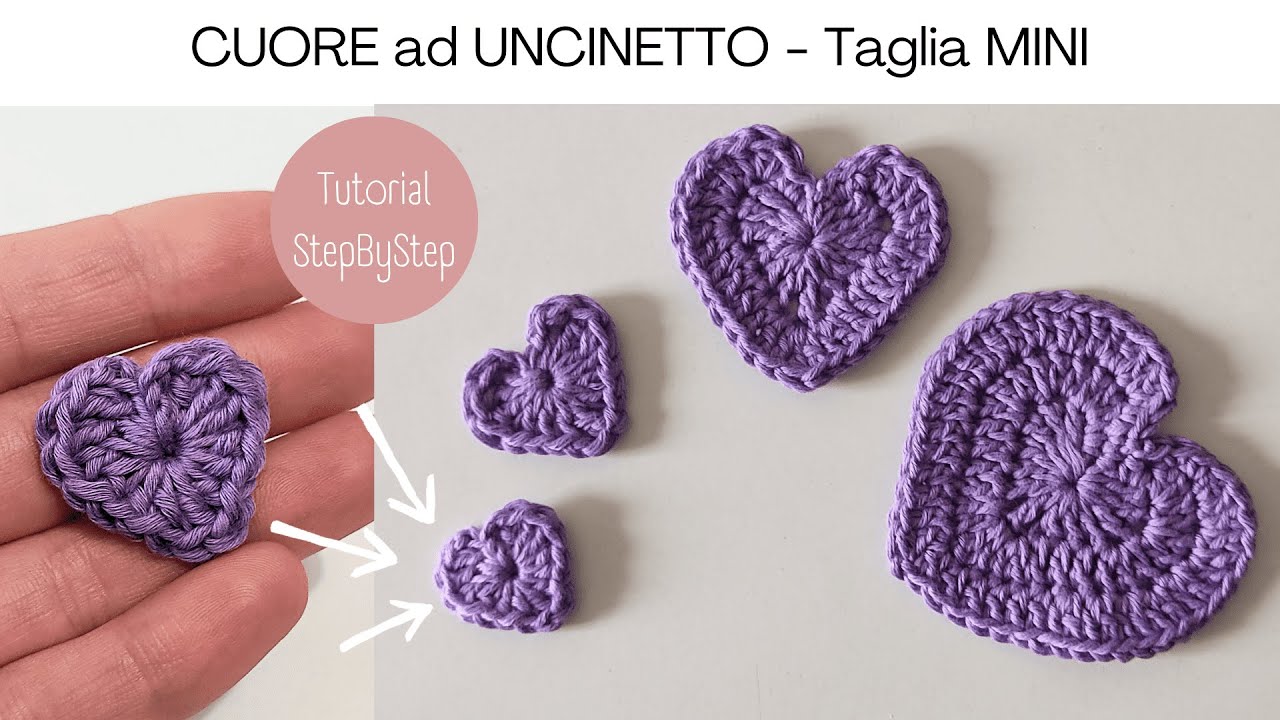 CUORE Crochet - Taglia MINI | Tutorial uncinetto facile