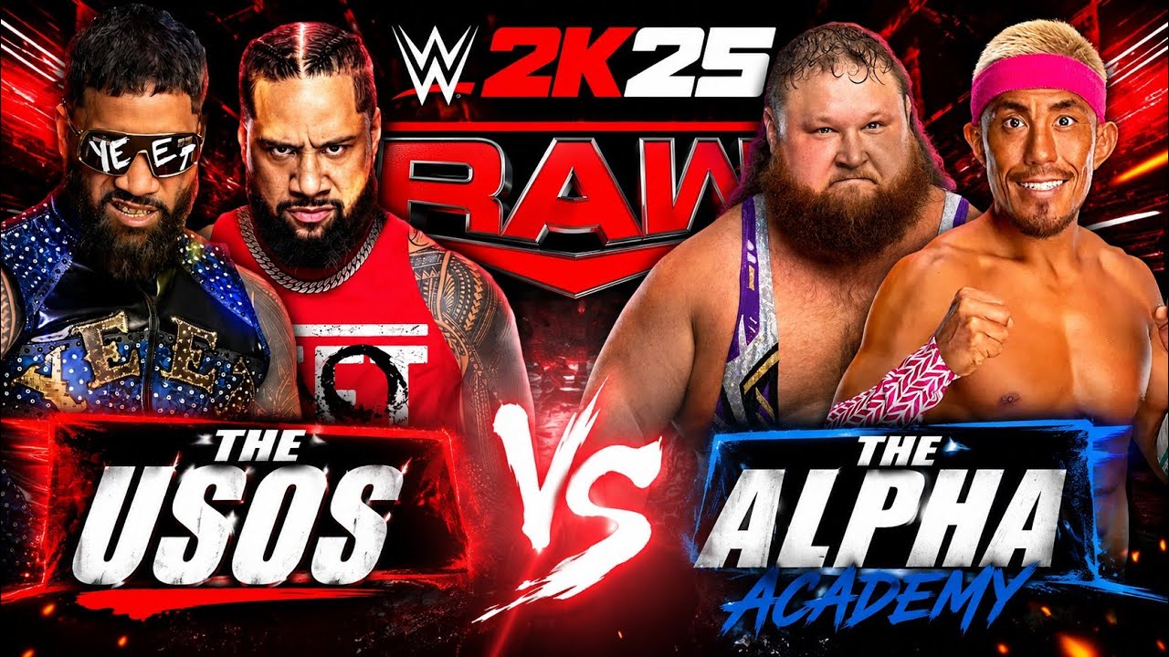 WWE 2K25 - The Usos vs Alpha Academy || WWE RAW Tag Team Match || PC™ Gameplay [4K60]