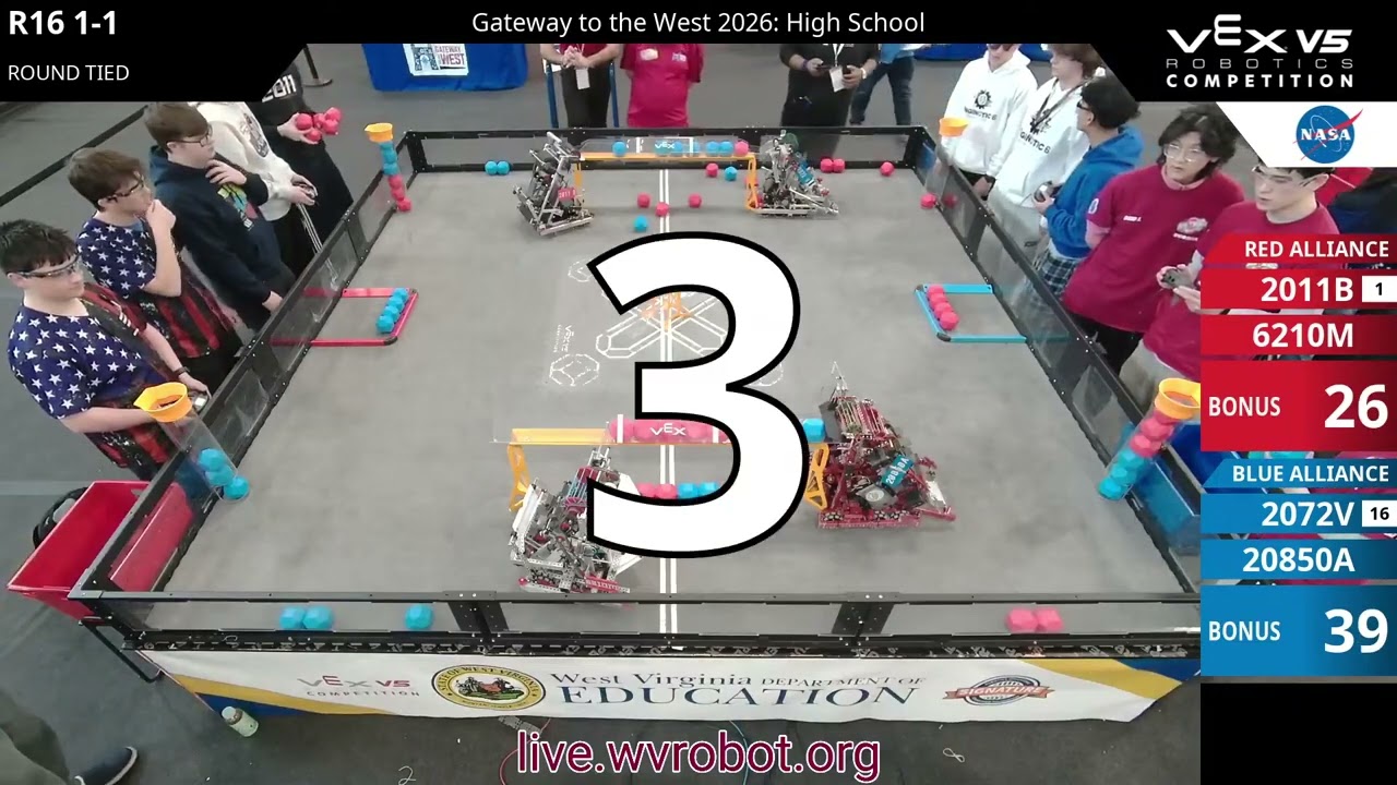 Gateway to the West : High School - R16 #1-1 - 2011B & 6210M vs 2072V & 20850A - Auton + Driver
