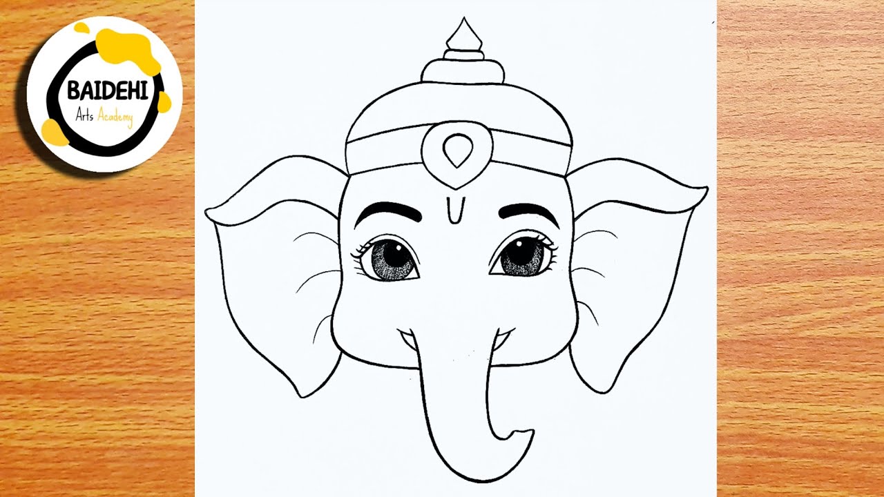 Ganpati Bappa Easy Pencil Drawing | How to Draw Ganesh Ji | Bhagwan Drawing