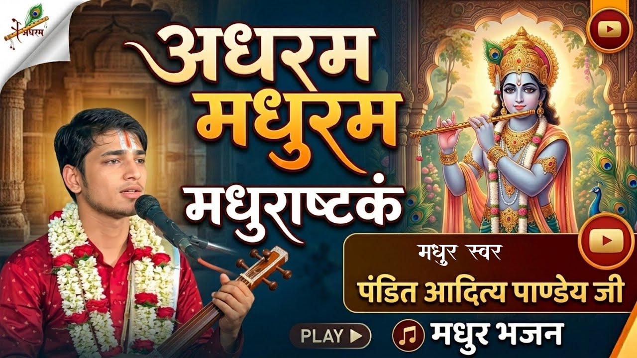 भगवान श्री कृष्ण का सबसे प्रिय स्तोत्र: मधुराष्टकम् (Peaceful Chanting)@Pn.adityapandeyjimaharaj 