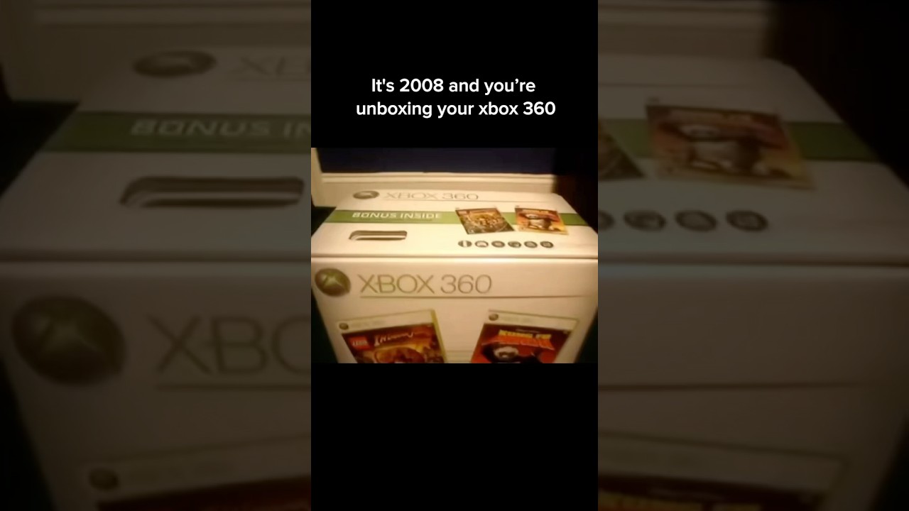 Unboxing an Xbox 360 in 2008 felt magical #nostalgia #xbox360 #retrogaming #oldgames #shorts
