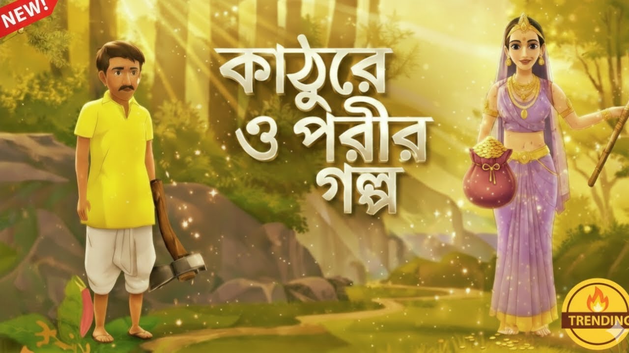 কাঠুরে ও পরীর গল্প  । The Poor Woodcutter and the Magical Fairy