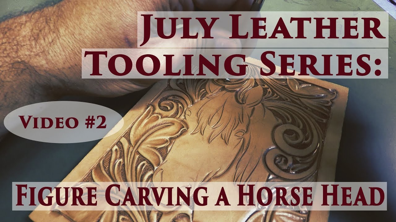 Figure Carving a Horse Head into Leather Video 2