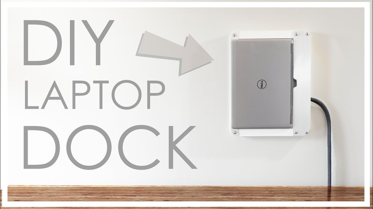 DIY wall-mounted LAPTOP DOCK (neat, tidy, elegant)