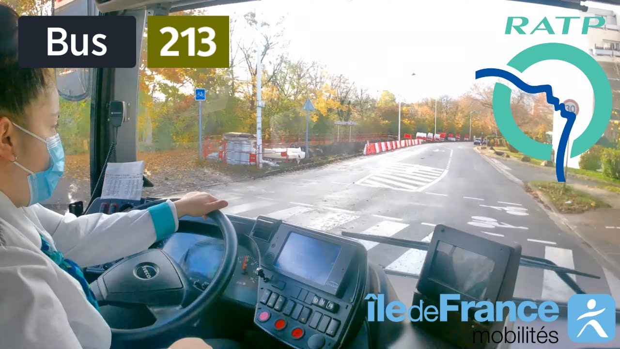 Bus 213 RATP | Noisy-Champs RER - Chelles Gournay RER - 4K
